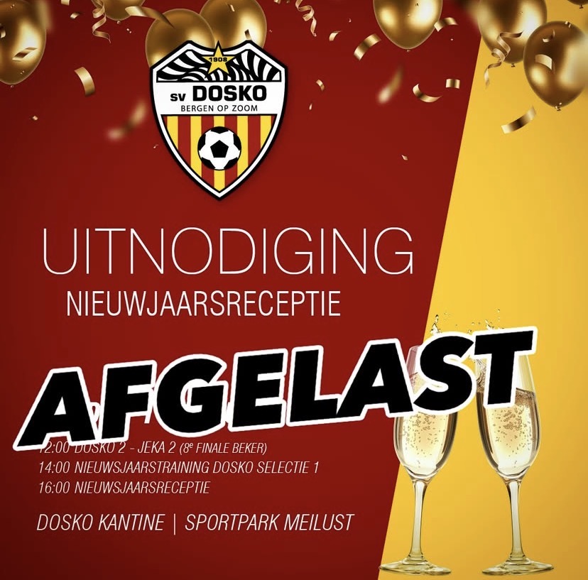 Nieuwjaarsreceptie gaat niet door